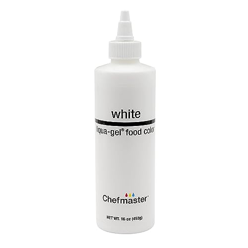 Liquid Whitener Liqua-Gel Food Coloring | Brighter Whites & Pastels | Professional-Grade Dye | Icing, Frosting, Candy Apples | 16 oz