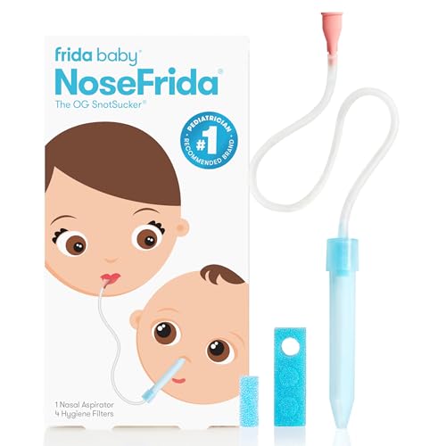 Frida Baby NoseFrida SnotSucker Nasal Aspirator with 4 Hygiene Filters