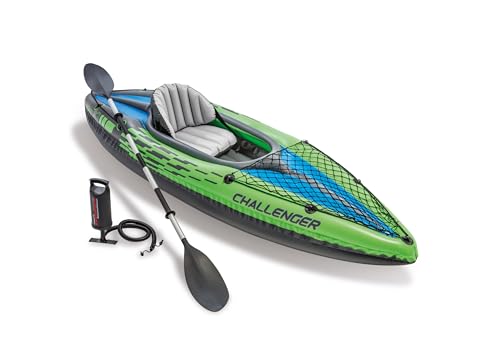 INTEX Challenger Inflatable Kayak Series: Includes Deluxe 86in Kayak Paddles and High-Output Pump – SuperStrong PVC �