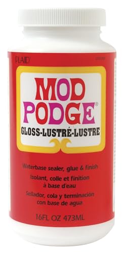 Mod Podge Gloss Sealer, Glue & Finish: All-in-One Craft Solution- Quick Dry, Easy Clean, for Wood, Paper, Fabric & More. Non-Toxic - Craft with Confidence, Made in USA, 16 oz., Pack of 1