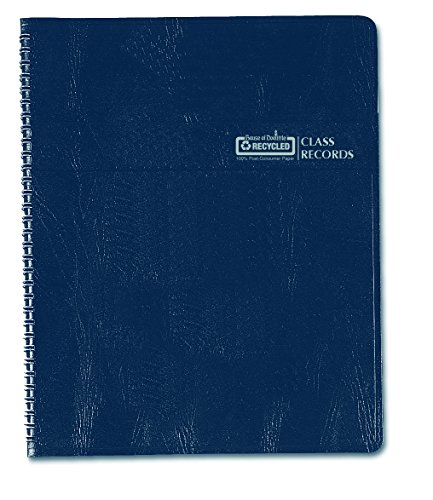 House of Doolittle 51407 Class Book, Embossed Leather-Like Cover, 11 x 8-1/2, Blue