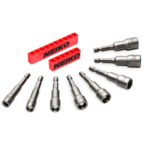 Neiko 1/4" Hex Shank Magnetic 8-Piece Impact Nut Driver Set for $8 + free shipping w/ Prime