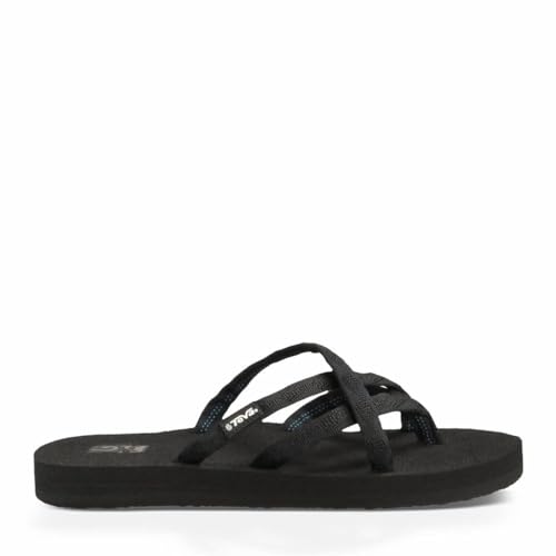 Teva womens Olowahu Sandal, Black on Black, 9 US