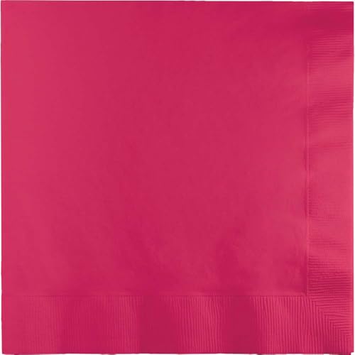 Creative Converting DINNER NAPKINS 3PLY 1/4FLD, 25 Count, Hot Magenta