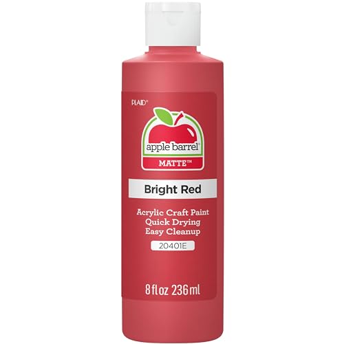 Apple Barrel Acrylic Paint in Assorted Colors (8 Ounce), J20401 Bright Red