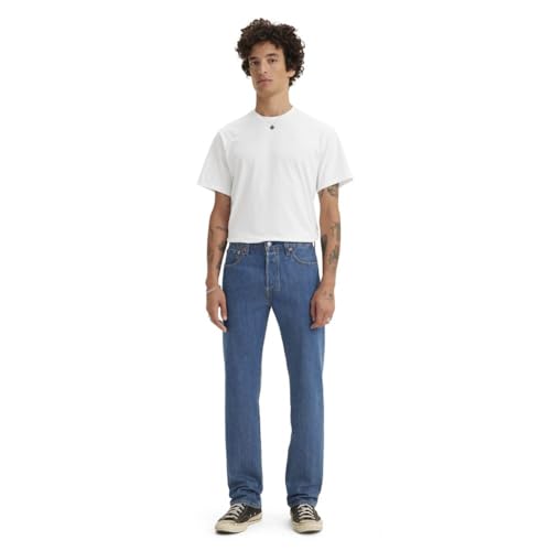 Levi's Men's 501 Original Fit Jeans (Also Available in Big & Tall), Medium Stonewash, 28W x 30L