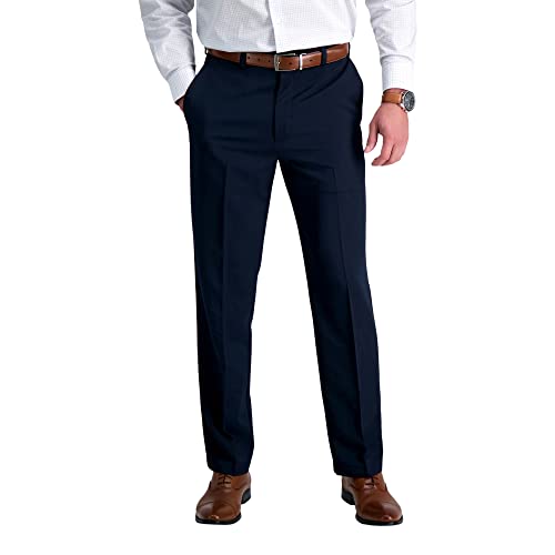 Haggar Mens Cool 18 Flat Front Reg. And Big & Tall Sizes Dress-pants, Navy, 32W X 30L US