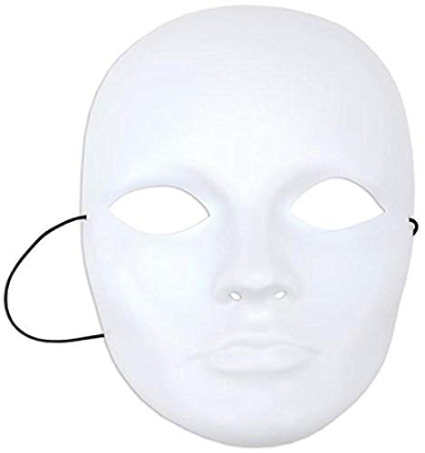 Mask-It Full Male Face Form 8.5", White