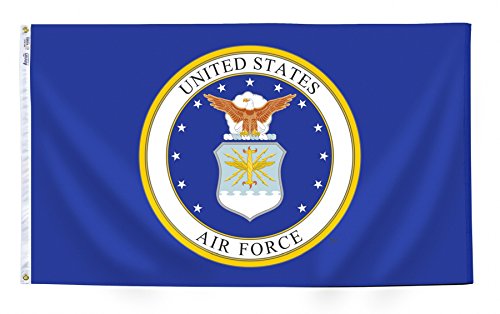 Annin Flagmakers U.S. Airforce Military Flag USA-Made to Official Specifications, Officially Licensed, 3 x 5 Feet (Model 439010)