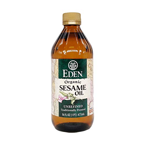 Eden Organic Sesame Oil, Unrefined, Extra Virgin, Traditionally Pressed, 16 fl oz Glass Bottle