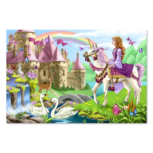 Melissa & Doug Fairy Tale Castle Jumbo Jigsaw Floor Puzzle (48 pcs, 2 x 3 feet) - FSC Certified