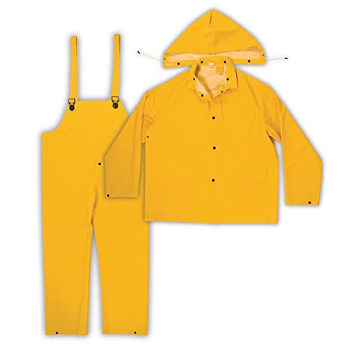Custom Leathercraft mens Bib overalls and coveralls workwear apparel, Yellow, Large US