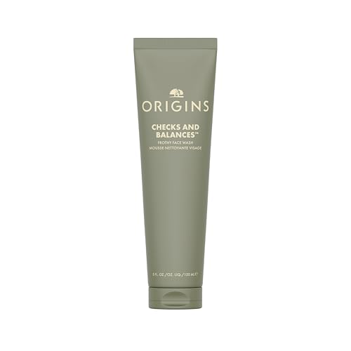 Origins Checks and Balances Frothy Face Wash | Gentle Face Cleanser for All Skin Types | With Mint, 5 Fl Oz