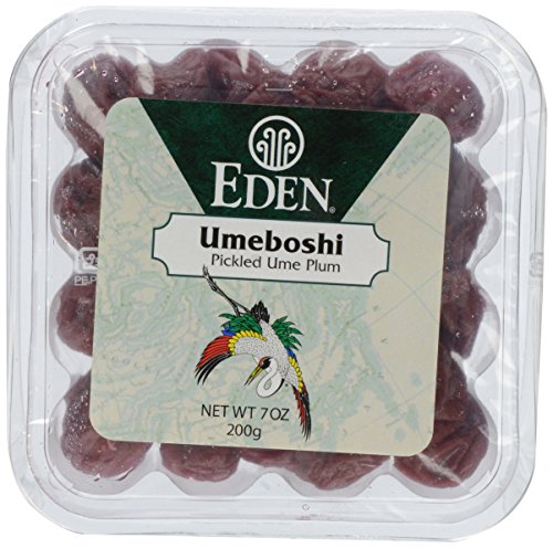 Eden Umeboshi Plum, Japanese Pickled Plum, Wakayama Grown, Whole, Traditionally Made in Japan, No MSG, No Chemical Additives, 7.05 oz