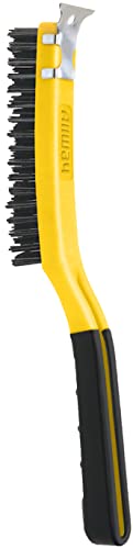 ALLWAY SB319 Soft-Grip Carbon Steel Wire Brush with Scraper