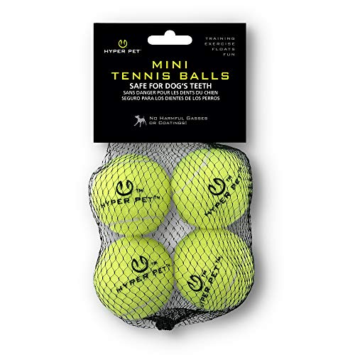 Hyper Pet MINI Tennis Balls for Dogs, Safe Dog Ball for Exercise & Training, Interactive Toys work with Hyper Pet K9 Kannon MINI Launcher - 4 Pack Green