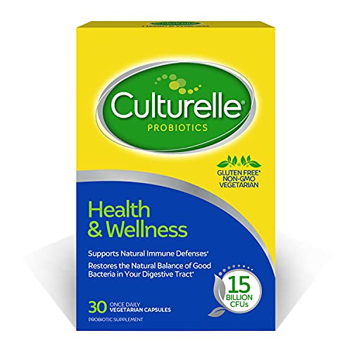 Culturelle Health & Wellness Daily Probiotic for Women & Men - 30 Count - 15 Billion CFUs & A Proven-Effective Probiotic Strain Support y...