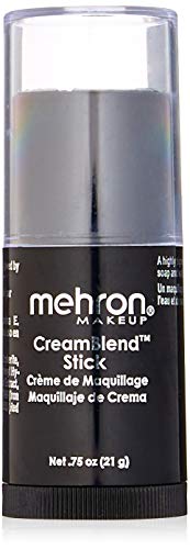 Mehron Makeup CreamBlend Stick | Face Paint, Body Paint, & Foundation Cream Makeup | Perfect for Halloween .75 oz (21 g) (Black)