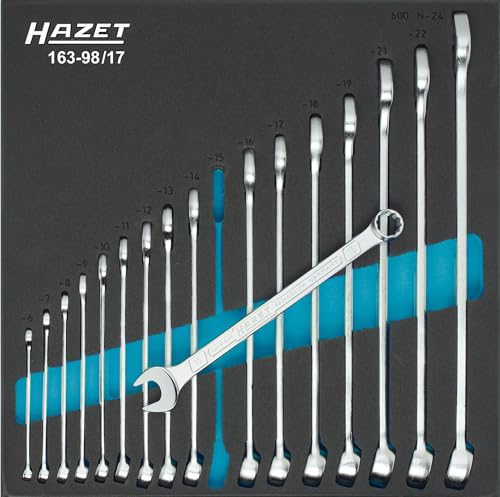 (-40%) Hazet Ring-Maulschlüssel-Satz 163-98/17, Lange Ausführung, Länge 344 mm