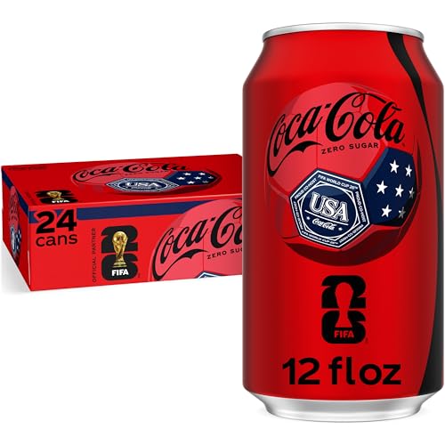 Coke Zero Sugar Cola Soda, 12 oz, 24 Pack (Package May Vary)
