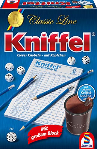 (-33%) Schmidt Spiele 49203 Kniffel, Classic Line, mit großem Block, mit original Kniffelbecher