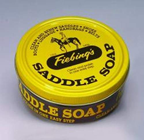 Fiebing's Yellow Saddle Soap for Leather (3.5 oz Tin) - Leather Cleaner & Conditioner to Soften, Protect & Restore Leathercraft - Leather Soap for Car Seat, Couch, Shoe, Purse, Boot, Bag, & Saddles