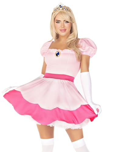 Leg Avenue Women's Plus-size 3Pc. Princess Off The Shoulder Dress Tiea and Gloves Adult Costume, Pink, X-Large