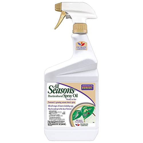 Bonide All Season Horticultural & Dormant Spray Oil, 32 oz Ready-to-Use Spray, Disease Prevention and Insect Killer for Organic Gardening
