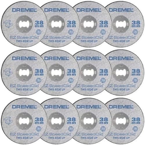 (-37%) Dremel SpeedClic SC456B Metall-Trennscheiben, Zubehörsatz mit 12 Trennscheiben zum Trennen von Metallrohren, gehärtetem Stahl, Kupfer, Trockenbauplatten u.v.m
