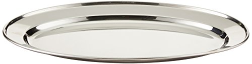 Winco OPL-14 Stainless Steel Oval Platter, 13.63-Inch by 8.75-Inch