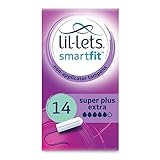 Lil-Lets Non-Applicator Super Plus Extra Tampons, 1 Pack of 14, Very Heavy Flow