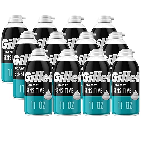 Gillette Foamy Shaving Cream, Sensitive Skin, 11 Ounce (Pack of 12) : Pet Supplies