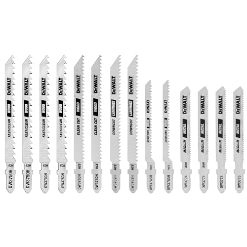 DEWALT DW3742C 14pc T-Shank Jig Saw Blade Set