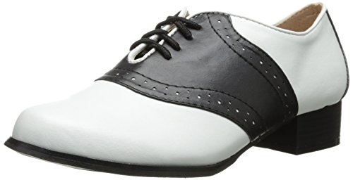 Ellie Shoes Women's 105 Saddle Oxford, Black/White, 10 M US