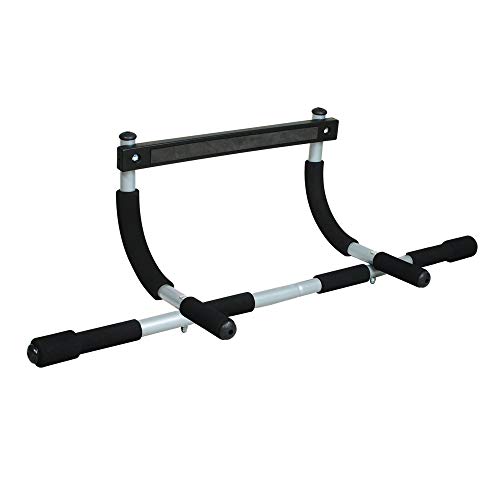 Iron Gym Pull-Up Bar - Total Upper Body Workout Bar for Doorway, Adjustable Width Locking, No Screws Portable Door Frame