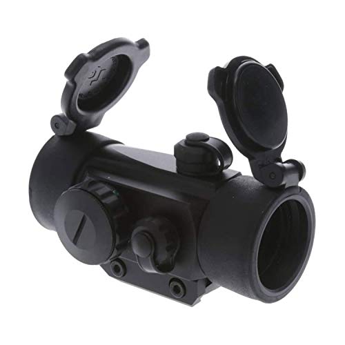 TRUGLO Dual-Color 1x30mm 5-MOA Hunting Durable Lightweight Waterproof Fogproof Shock Resistant Adjustable Aluminum Red / Green Dot Sight Flip-Up Lens Caps Included