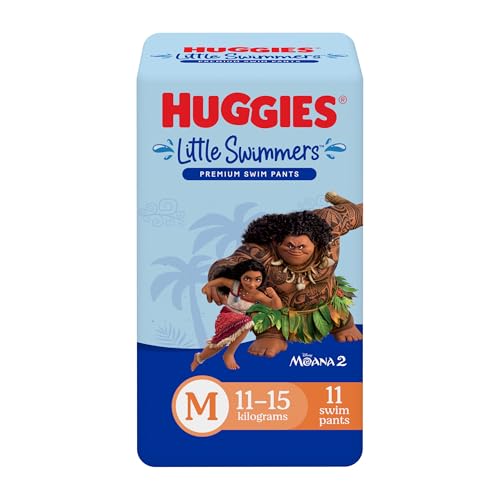 HUGGIES Little Swimmers Swim Diapers, Size 4 Medium, 24-34 lb, 11 Ct