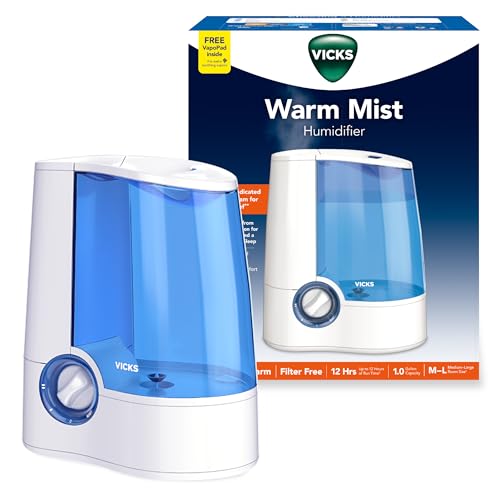 Vicks Warm Mist Humidifier V745A (1 Gallon, Filter-Free)
