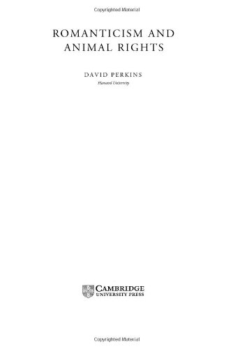 Romanticism and Animal Rights (By: David Perkins) cover