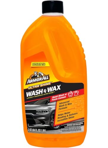 Armor All Ultra Shine Car Wash and Car Wax by Armor All, Cleaning Fluid for Cars, Trucks, Motorcycles, 64 Fl Oz Each
