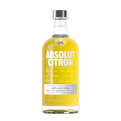 Absolut Citron Lemon-Flavored Vodka, 40% ABV, 70cl, Made in Southern Sweden, Award Winning Taste, Works Well for Cosmopolitan Cocktails