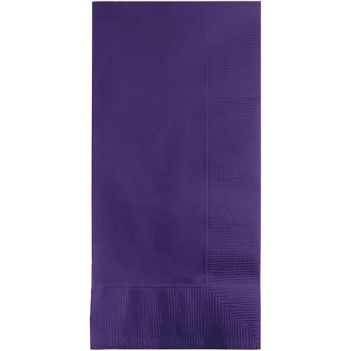 Creative Converting Touch of Color 2-Ply 50 Count Paper Dinner Napkins, Purple