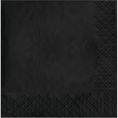 Creative Converting Party Tableware 2-Ply Luncheon Napkin, Party Supplies, One Size, Black Velvet, 50