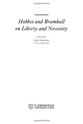 Hobbes and Bramhall on Liberty and Necessity (By: Thomas Hobbes,Vere C. Chappell,John Bramhall) cover