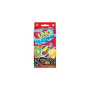 Mattel Games UNO H20 To Go, Juego de Cartas Resistentes al Agua, para niños +7 años y Adultos, Ideal para Playa , Nieve y Viajes , P1703