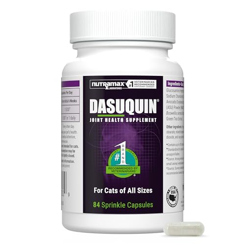 Nutramax Laboratories Dasuquin Joint Health Supplement for Cats - With Glucosamine, Chondroitin, ASU, Boswellia Serrata Extract, and Green Tea Extract, 84 Capsules