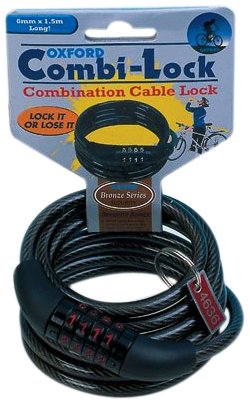 Oxford OF210 Combination Cable Lock, Bronze