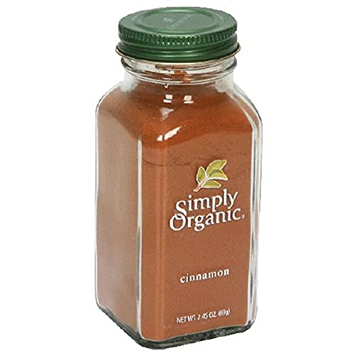 Simply Organic Ground Cinnamon, 2.45 Ounce Bottle, Gourmet Quality Cinnamon, Full Balanced Spicy Flavor, Kosher