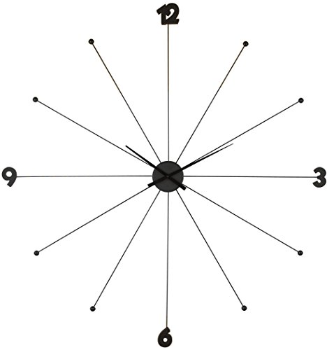 (-35%) Kare Design Wanduhr Umbrella, Schwarz, Aluminium, 100 cm Durchmesser