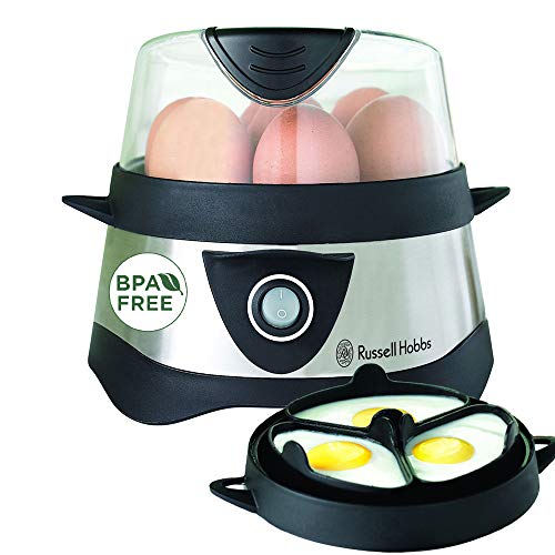 (-26%) Russell Hobbs Eierkocher, Edelstahl und Schwarz, 365 W, 7 Eier, 14048-56
